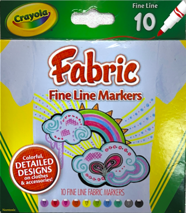 Fine Line Fabric Markers 10ct CRAYOLA